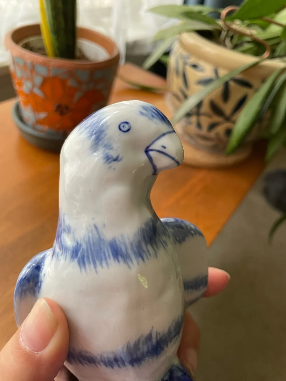 2 Porcelain Parrots